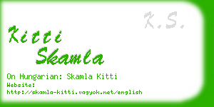 kitti skamla business card